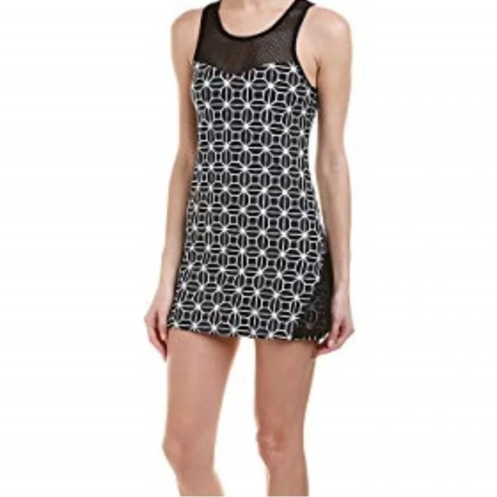 EUC - Trina Turk Recreation Dress - Size XL - black/white